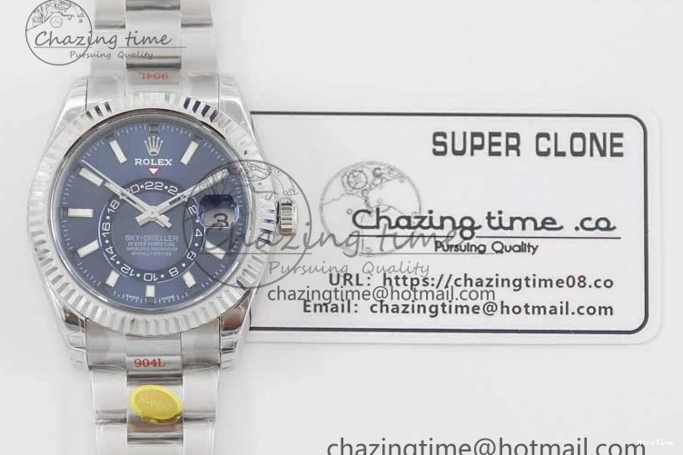 MiroTime 1222 FashionForward Sky-Dweller 326934 904L SS Noob 1:1 Best Edition Blue Dial on SS Bracelet Asian 23J to 2402